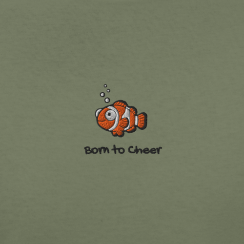 Seayou unisex classic military green t-shirt design view, organic cotton, ocean-themed design